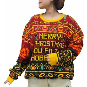 Ugly Christmas Sweater for 2025  Knitted Sweater  Holiday Sweatshirt  Gifts for Christmas (X-Large)