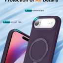 ZHK Liquid Silicone Designed for iPhone Air Case with Magnet Stand, [Precise Camera Lens Protection][Mil-Grade Drop Shockproof][Soft Anti-Scratch Microfiber Lining] Slim Fit Cover, Purple (iPhone Air 6.5 inch)