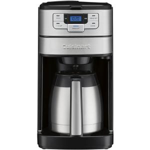 Cuisinart Automatic Grind & Brew 10-Cup Coffee Maker with Blade Grinder, Programmable Coffee Machine Glass Carafe with 1-4 Cup Setting, Brew Pause, Grind-Off Option, DGB-450NAS, Black/Stainless Steel