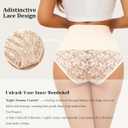 Shapewear for Women Tummy Control High Waisted Seamless Womens Underwear 4-Pack Sexy Lace Panties (XL)