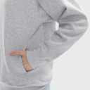 PUMIEY Women's Oversized Sweatshirts Fleece Crew Neck Hoodies with Pockets Long Sleeve Pullover Tops Three-No Collection (Medium, Heather Grey)