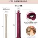 Grande Heatless Curls Overnight Rods No Heat Hair Curlers to Sleep in, Jumbo Foam Large Hair Rollers for Long Hair Blowout Look, Heatless Flexible Curling Rod Set with Satin Wrap for Sleeping