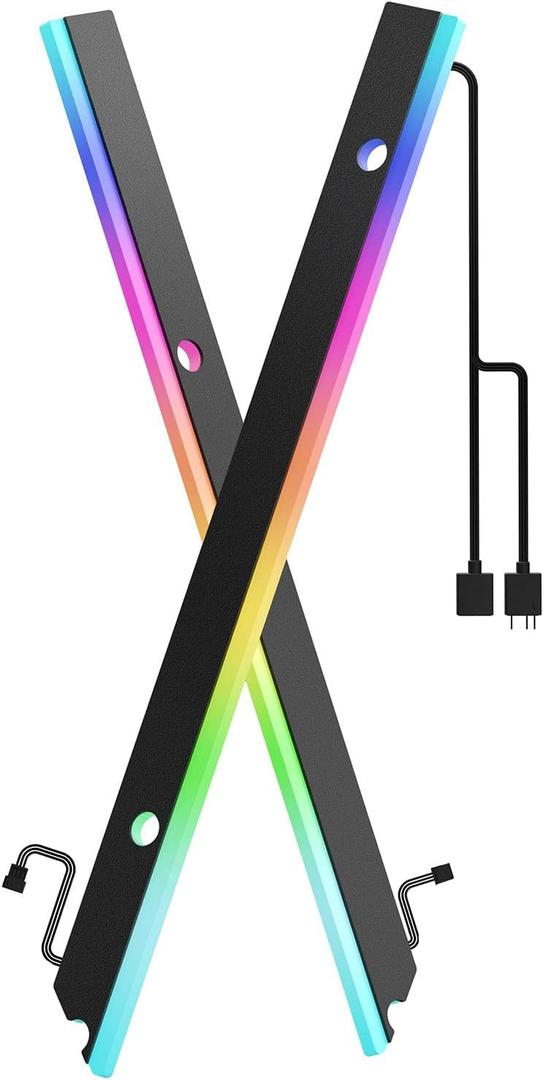 ASIAHORSE ARGB Light Strip for Motherboard, 24 Independent Addressable RGB, 5V 3-pin Aura Sync, Lightsaber-X Led PC Parts Kit Compatible with Micro-ATX (Medium)