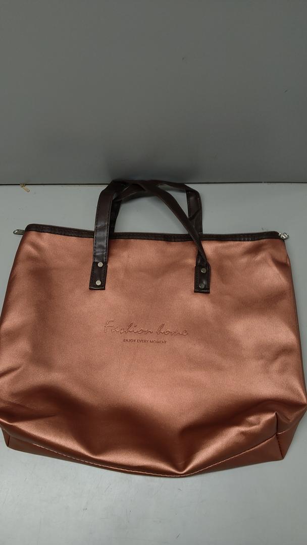 YellaWood, Women's leather tote bag, 18 x 14in