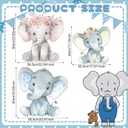 WinnerWhy 3 Pcs Large Elephant Baby Shower Decorations Cartoon Elephant Cutouts Hatching Soon Baby Shower Party Decor Backdrop Photo Props for Birthday Party Supplies