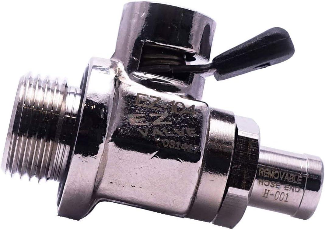 EZ-104(18mm-1.5) EZ Oil Drain Valve with removable Straight Hose End(H-001) Combo