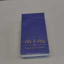 Sparkle and Bash Navy Blue Napkins for Wedding Reception with Gold Foil, Mr and Mrs (3-Ply, 4 x 8 In), Pack of 100 Mr Mrs Disposable Wedding Napkins For Reception