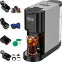 5 in 1 Single Serve Coffee Maker for K-Cup Pods, Nespresso Original, Dolce Gusto, ESE 44mm and Ground Coffee, 19 Bar Espresso Coffee Machine with Fast Brewing for Home Kitchen Office, Classic