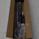 Black Curtain Rods for Window 28 to 48, 5/8 inch Small Decorative Curtain Rod Set with Brackets (32-46'')