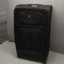 SWISSGEAR Sion Softside Expandable Spinner Luggage Durable Lightweight Travel Suitcase, Black, Checked-Large 29-Inch