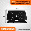 Buyers Products 8895553 Steel Fleet Series Drill-Free Light Bar Cab Mount for Ford F-150 (2015+) and Ford F-250-550 (2017+), Made in USA, No-Drill Mounting Bracket, 30lb Capacity, Truck Accessories