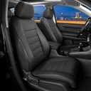 Custom Fit Full Coverage Seat Covers for Honda CRV 2023 2024 2025 2026 LX/EX/EX-L/Touring - Tailored Design, Premium Leather, All-Around Protection - Black