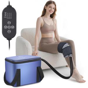 Ice Machine for Knee After Surgery, Portable Cold Therapy Machine with Timer, Silent Pump, Pain Relief System, Comfort Pad for Knees Waist Elbows Hip and Ankle, Dad Gifts & Mom Gifts, Blue
