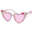 Suwaoo Birthday Queen Glasses with Sparkling Rhinestone Bow Birthday Photographic Props & Birthday Girl Party Favors for Women | Funny Coquette Outfit Accessories