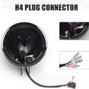 SKTYANTS 5.75 inch headlight housing backet with H4 Wiring Harness 5 3/4" 5.75 Inch headlight BucketHousing Trim Ring for FXWG FXDWG FXST Motorcycle (Black)