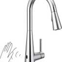 Moen Sleek Chrome Motionsense Wave Sensor Touchless One-Handle High Arc Pulldown Modern Kitchen Faucet Featuring Power Clean, 7864EWC