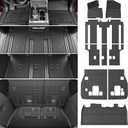 powoq 8 Seats Fuel Floor Mat Compatible with 2022-2026 Kia Carnival Cargo Mat Non-Hybrid&Prestige TPE Floor Liner Back Seat Protector Replacement for 2022-2026 Kia Carnival Accessories