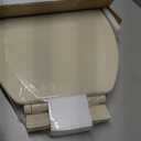 Angol Shiold Slow Close Wood Toilet Seat（Bone, Elongated 18.5''）