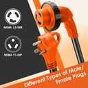 30 Amp RV Extension Cord,15 ft,Heavy Duty Generator Extension Cord with LED Power Indicator,30 AMP Female 90 Twist Lock Adapter with Reverse Polarity Lamp,NEMA TT-30P to L5-30R,120V/125V