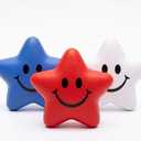 Smiley Star Stress Relief Set,   5ct,  Squishy 1 pack