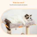 Heybly Cat Tree, Kitten Tower with Large Soft Cat Basket, Cat Condo with Spacious Cat Bed Cave with Hidden Space, Sisal-Covered Scratching Posts, Dangling Ball for Indoor Cats, Muchroom HCT008SMU