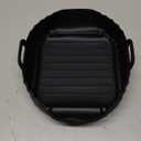 Square Silicone Air Fryer Liners 2 Pack, Compatible with Ninja AF141 181, 8.5 Inch Air Fryer Liners for COSORI 5-6.5 QT, Reusable Silicone Basket, Air Fryer Accessories (Black)