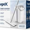 Flat Mop & Bucket Set – Hands‑Free Wringing, 360° Swivel Mop Head, Washable Microfiber Pads, Compact Space‑Saving Design for Hardwood, Tile & Laminate Floors