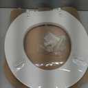 Mayfair Padded Toilet Seat, Cushioned Soft Vinyl over Wood Core Seat, Secure Hinges, Easy Clean, Made in USA, Round, White
