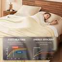 Homemate Electric Heated Blanket Twin Size - 62"x84" Heating Blanket Twin Size 1/2/4/6/8 Hours Auto-Off 10 Heat Level Over-Heat Protection Flannel Sherpa ETL Certification