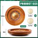 Leyndo 20 Inch Wooden Roulette Wheel with 4 Roulette Balls Casino Grade Precision Bearings Roulettes Wheel Turntable Leisure Table Games for Home Professional Use Night Party Game(Classic Pro)