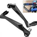 Aramox Universal 7/8" Motorcycle Hand Guards, Aluminum Alloy Handlebar Brake & Clutch Protector for Dirt Bike, ATV, Pit Bike, CRF KLX KX (Black)