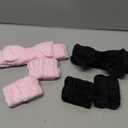 WSYUB Spa Headband and Wristbands for Face Washing,Face Wash Headband and Wristband Set,Black and Pink,6pcs