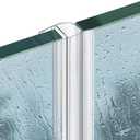 Shower Door Side Seal Strip 78.74 Inch (39.37" x 2 Pcs) Frameless Glass Sliding Door Sweep Clear PVC Waterproof U-Type for 3/8'' (10 Mm) Glass to Stop Shower Leaks No Adhesive Needed