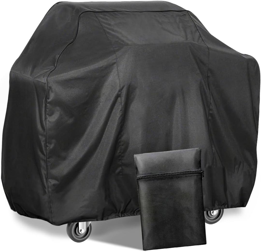 Outdoors 60 inch Grill Cover Waterproof Heavy Duty 420D Polyester BBQ Gas Grill Cover with Adjustable Hem Drawstring for Weber Char-Broil Monument Nexgrill