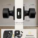 Goldenwarm Matte Black Door Knobs Interior, Privacy Bedroom Door Knob with Lock, Keyless Heavy Duty Stainless Steel Bathroom Door Handles, Interior Locking Door Knobs 10 Pack for Home Office