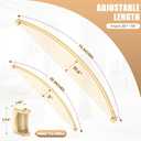 Gold Curved Shower Curtain Rod,35-76 Inches Adjustable Length Curved Shower Rods Round Shower Curtain Rod Rust Proof Stainless Steel Curved Shower Rods For Bathroom