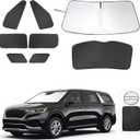 8PCS Window Shades for Carnival 2022-2025 for Kia Accessories Car Side Full Windows Rear Triangular Windshield Sun Shade Sun UV Rays & Privacy Protection for Camping, Napping,and Relaxing