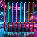 Spark Sword Light Up Sword, 31.5" Cyberpunk Katana with USB-C Rechargeable, Safe LED Glow Sword for Kids Cosplay, Realistic Sasuke Style Toy for Halloween, LARP, Anime Battle & Gift (Red)