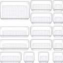 Manalete Drawer Organizers Set of 15, 4 Sizes Clear Plastic Drawer Organizers and Storage Bins for Kitchen, Bathroom, Office, Dresser Desk Drawer Organizer Tray for Jewelry, Makeup, Junk, Gadgets