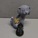 Solar Dog Statue Garden Decor Solar Led Lights Dog Statue Outdoor for Outside, Yard,Patio,Garden Dog Gifts for Women,Mom