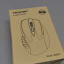 TECKNET Wireless Mouse (2.4G & BT5.0/3.0) Silent 4800 DPI Computer USB A & Bluetooth Mouse 6 Buttons, Wide Compatibility - Grey