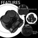 5 Pcs Insulated Multi Cable Connectors 2 Port Single Entry Splice Electrical Power Connector Black Interconnect Terminals Pre Filled (1/0-14 Awg Wire Range)
