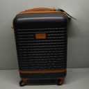 Joyway Carry On Luggage 20 Inch Expandable Suitcase with Spinner Wheel, 1 Piece Hard Shell Luggage Set with TSA Lock(Black brown)