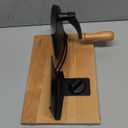 Manual Bread Slicer with Hand Crank, Classic Home Bread Slicer for Homemade Sourdough, Rotary Slicer with Adjustable Thickness, Premium Stainless Steel & Powerful Suction Cups (Black)