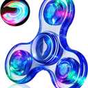 Fidget Spinner for Kids Adults, Light up Sensory Fidget Toys for Kids 4-8-12, Classroom Prizes LED Glow in The Dark Hand Spinner for ADHD Autism Toys Boys Girls 3-5 Teen Boy Gifts Kids Mini Fidgets (Blue)