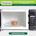 Freshware Food Storage Containers [50 Set] 12 oz Plastic Deli Containers with Lids, Slime, Soup, Meal Prep Containers | BPA Free | Stackable | Leakproof | Microwave/Dishwasher/Freezer Safe