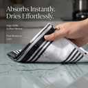 Urban Villa Kitchen Towels 100% Cotton Dish Towels for Kitchen (Set of 6)20x30 Dish Cloths Highly Absorbent Kitchen Linen Set with Hanging Loop Perfect for Drying Dishes Cleaning Towels-Black White