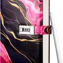 CAGIE Diary with Lock for Girls, A5 Password Refillable Lined Journal Kit Locked Diary, Cute Stuff Christmas Birthday Gifts for Girls 6 7 8 9 10 11 12 13 14 Year Old Girl, Teen Girl Gifts, Black