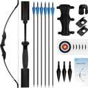 Recurve Bow and Arrow Set，Takedown Recurve Bows Archery for Adults Left and Right Hands 40lbs Archery Set