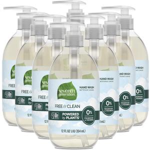 Seventh Generation Liquid Hand Soap Fragrance Free Free & Clean Unscented Hand Soap 12 Fl.oz, Pack of 8